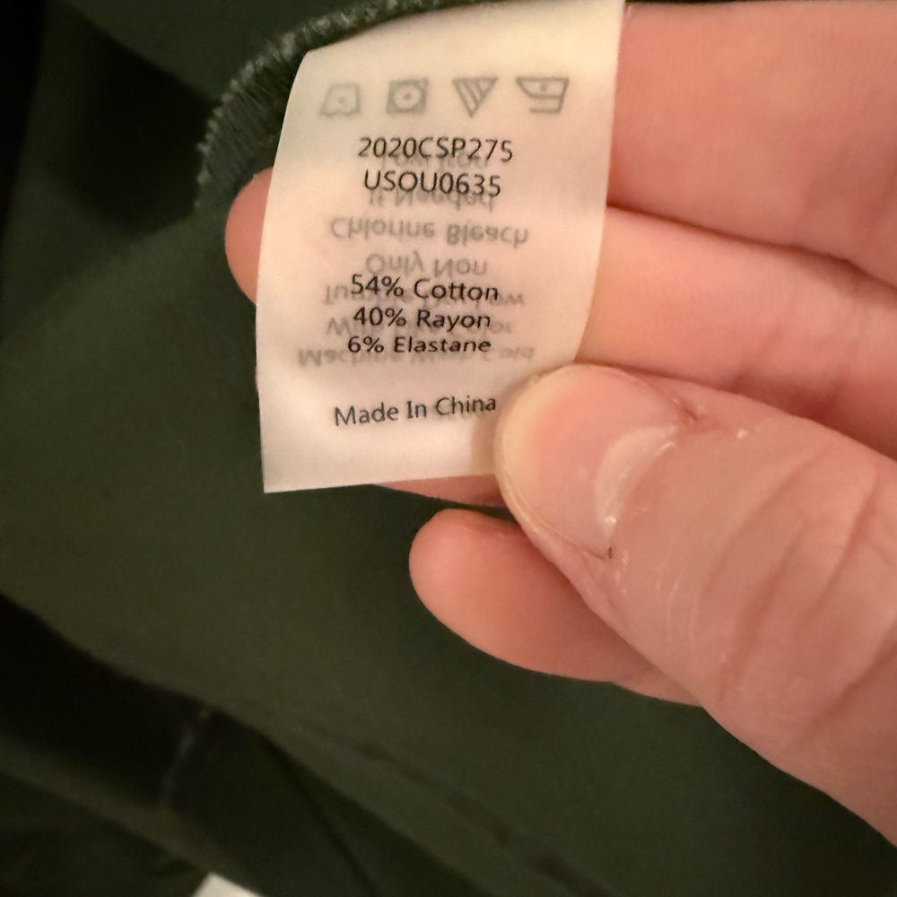 Universal Standard Green Stretch Button Front Jac… - image 3